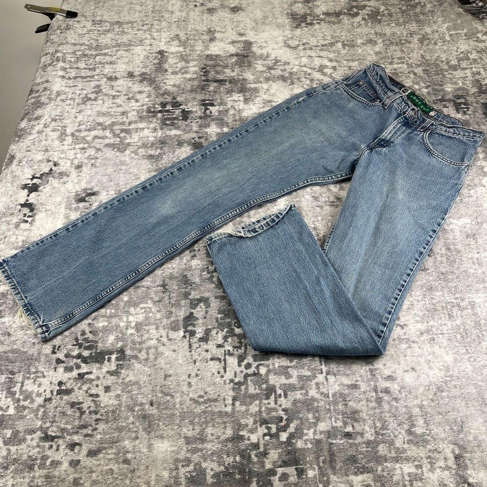 Vtg Levi's SilverTab Mens 28x31 Bootcut Jeans 90s Denim Blue Solid Button Y2K